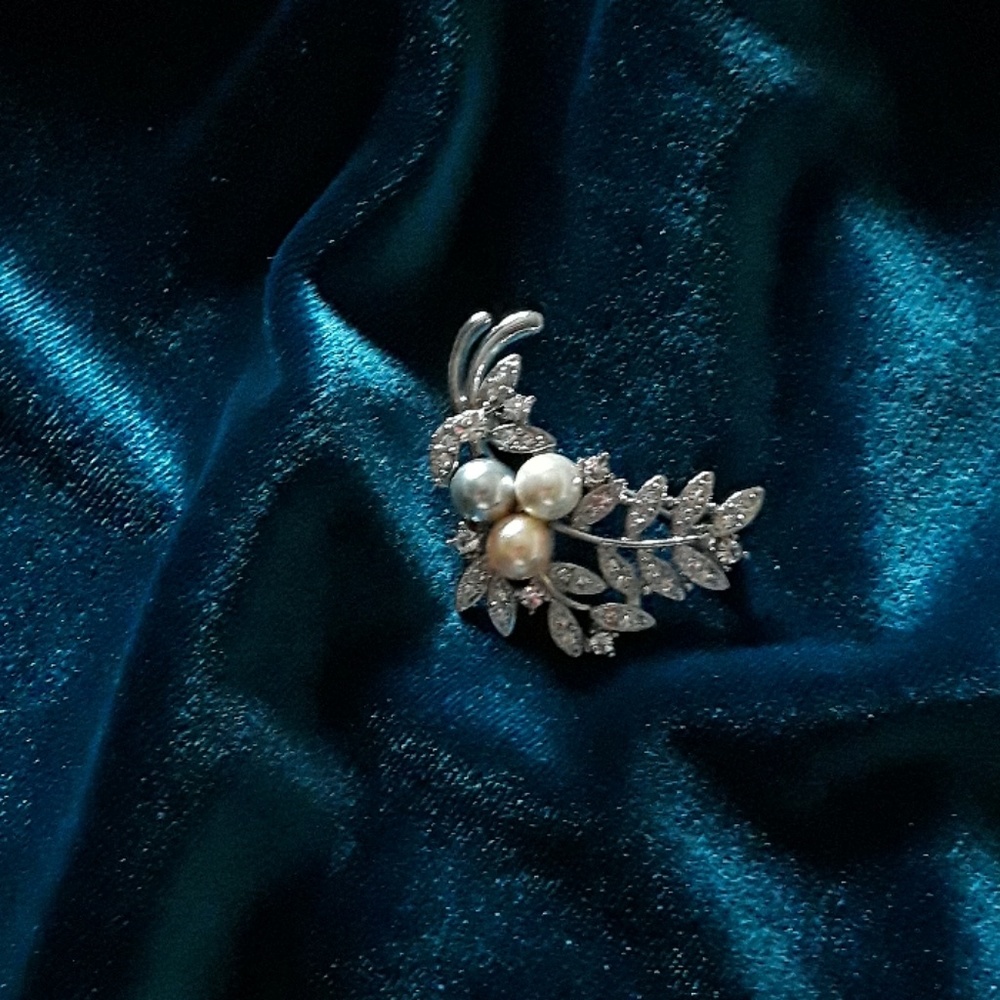 🦋 stunning brooche🦋with synthetic pearls